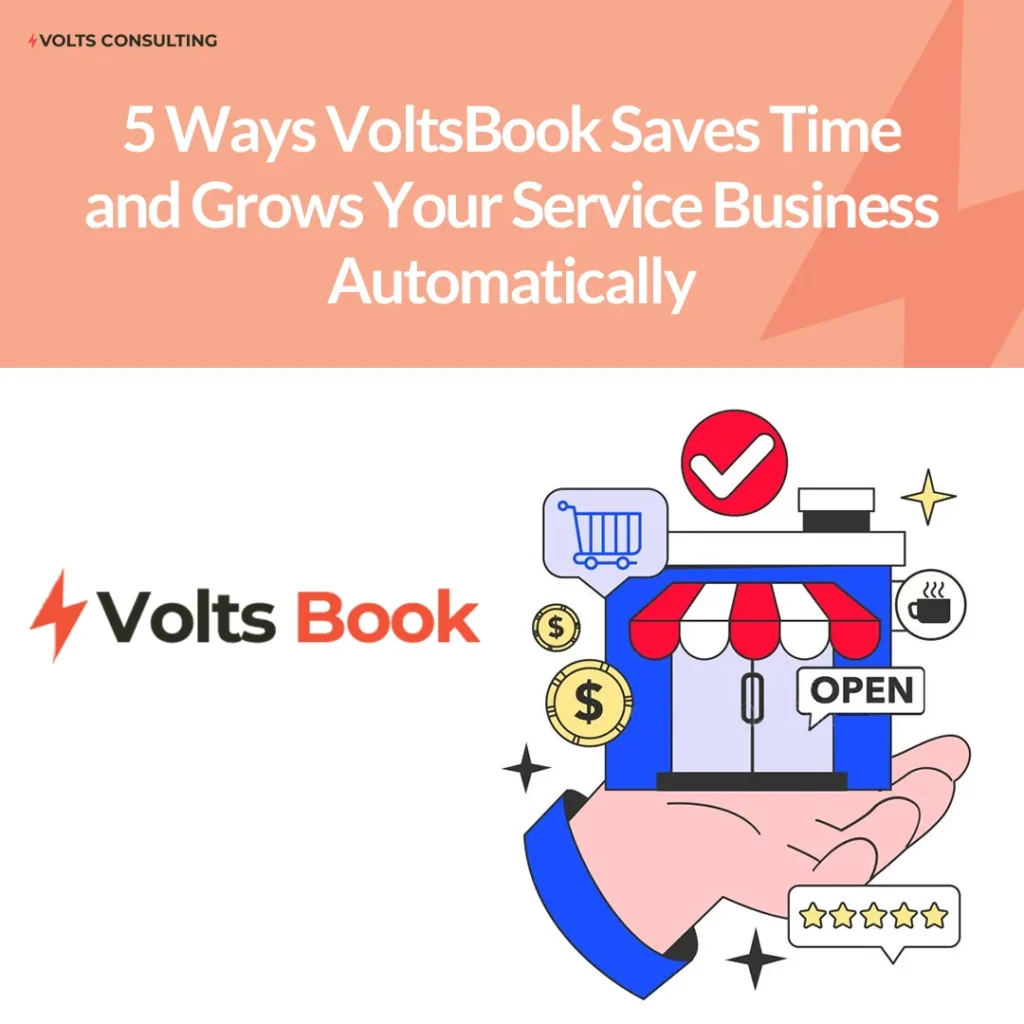 VoltsBook appointment booking and automation dashboard for service businesses